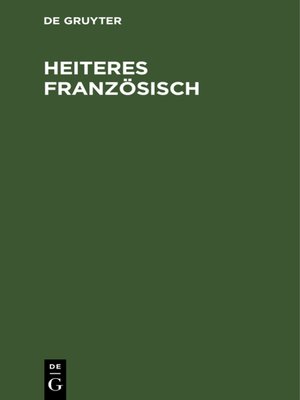cover image of Heiteres Französisch